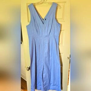 Banana Republic Linen V-Neck, Periwinkle Blue, NWT, Sleeveless Dress